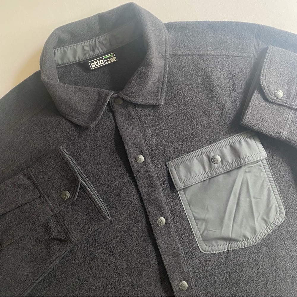 Stio Dark Gray Casual Button Down Shirt